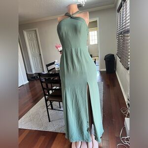 Azazie One Shoulder Green Dress